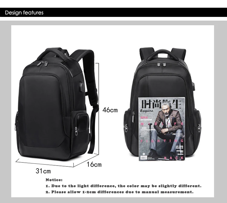 13.3 14.1 15.6 inch Business Laptop Backpack Notebook Bag For Men USD Charging Bag For Macbook Air Pro 13 Acer hp Lenovo ASUS