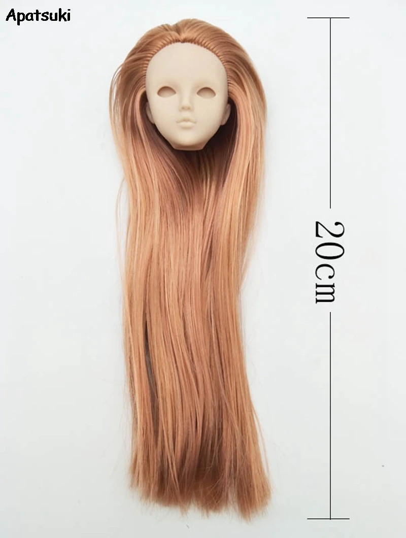 Голова куклы без глаз из коричневой шерсти для 11 5 дюйма голова кукольного домика