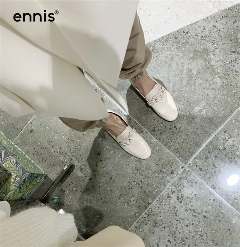 ENNIS/ г.; дизайнерские женские лоферы; мокасины из натуральной кожи; женская повседневная обувь без застежки на плоской подошве; модные туфли-лодочки с цветочным принтом; C9114