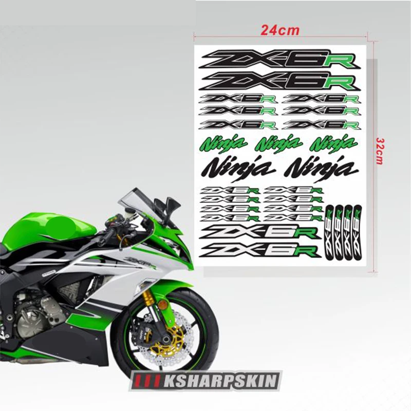 Новая распродажа для Kawasaki ZX 6R мотоцикл светоотражающие наклейки тела крышка