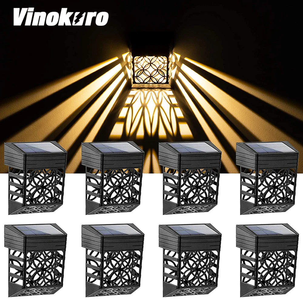 

LED Solar Light Outdoor Waterproof Smart Lights Control Decorativ Wall Lamp for Garden Fence Courtyards and Corridors Etc.