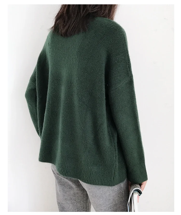 Женский вязаный свитер Colorfaith повседневный однотонный винтажный пуловер с