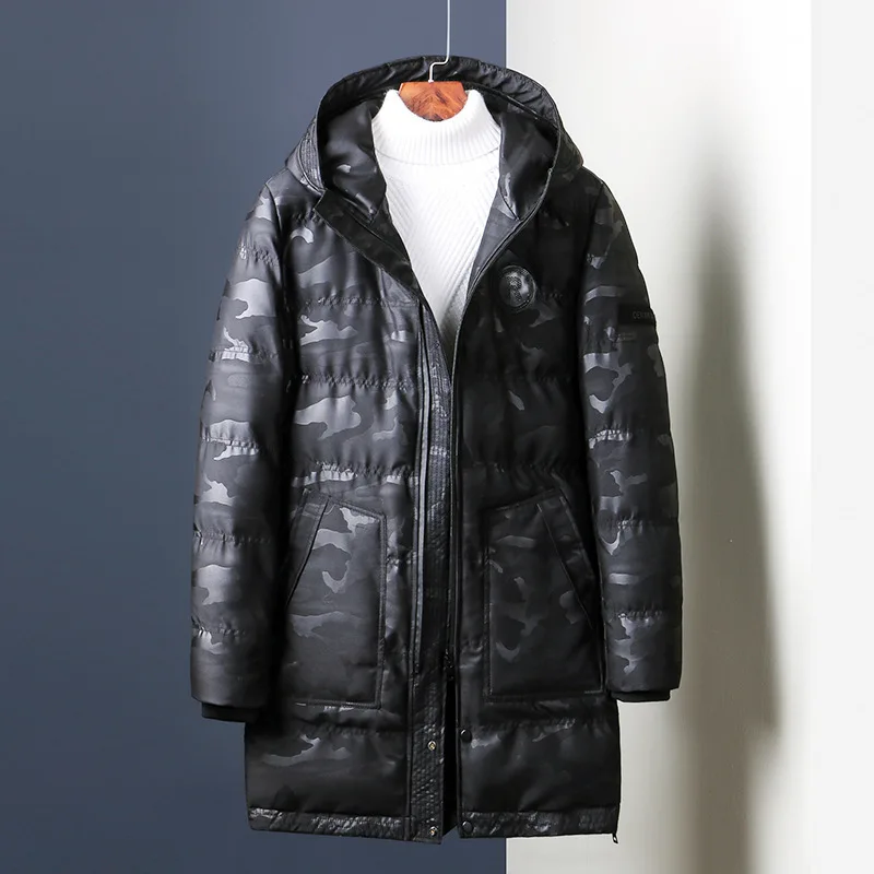 Новинка 2019 Повседневная зимняя куртка для мужчин теплые камуфляжные пальто с