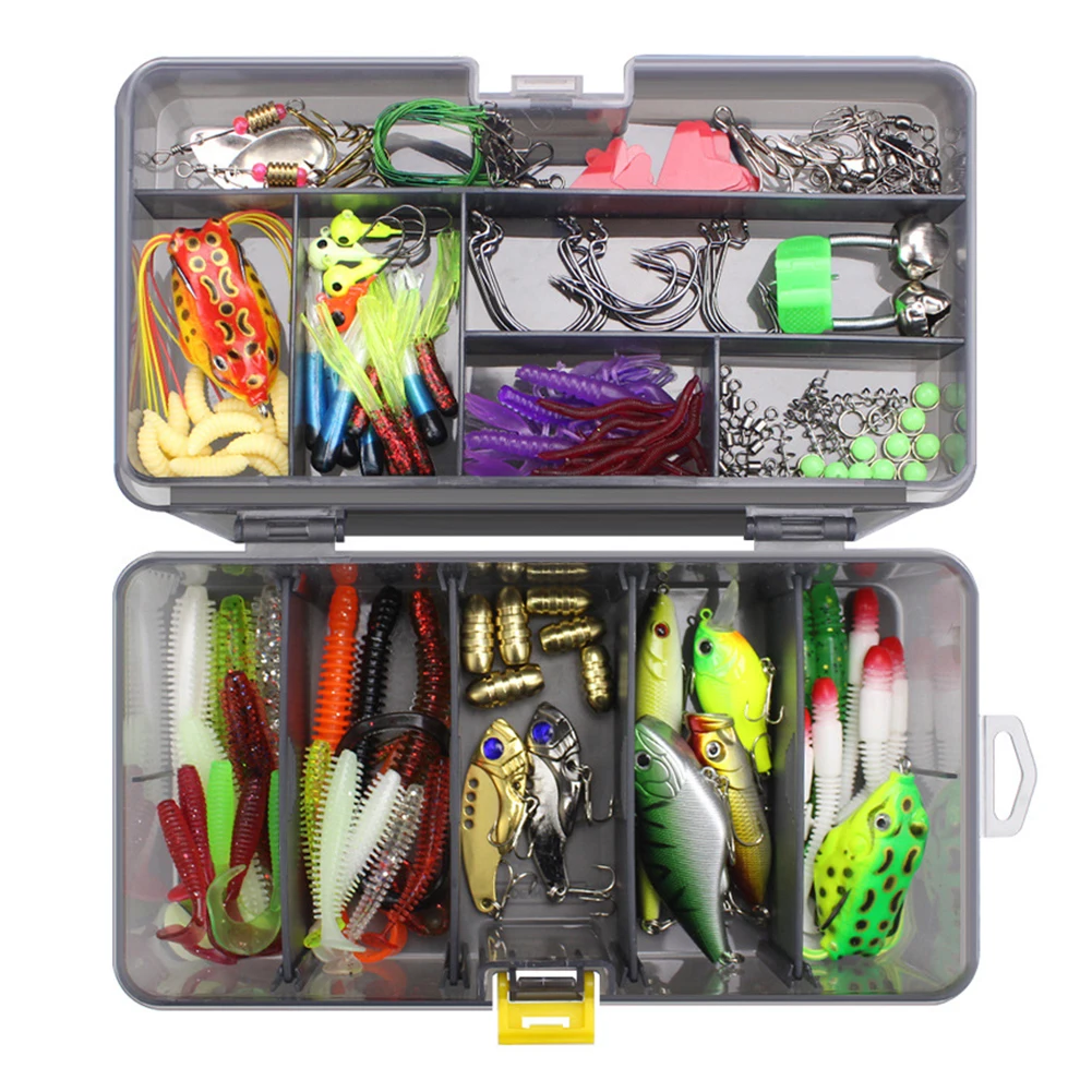 

168Pcs/Box Fishing Tackle Multi-function Fishing Lure Set Fish Lure Hooks Accessories Swivels Hooks Anti Tangle Sleeves Hook