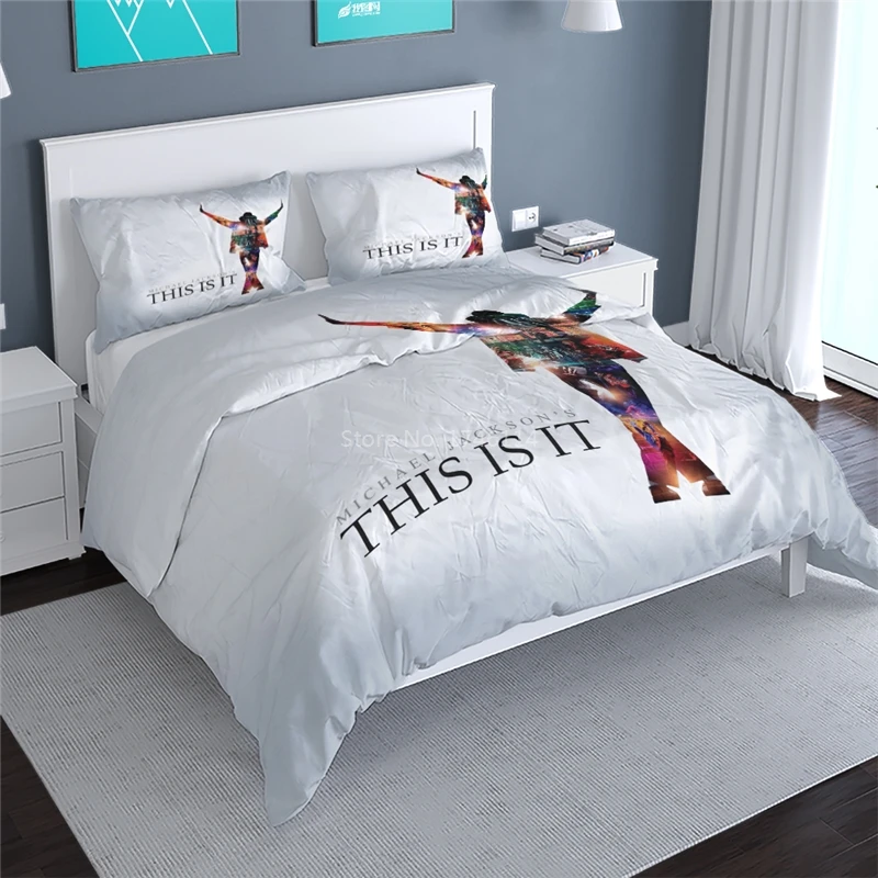 

Michael Jackson 3D Printed Duvet Cover Comforter Cover with Pillowcases Set Twin Full Queen King Size Bedding Set Home Textile