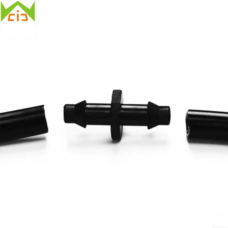 

20/50/100pcs Black Double Barbed Connector for 4/7mm Hose Garden Irrigation Connectors Agriculture Watering Accessories