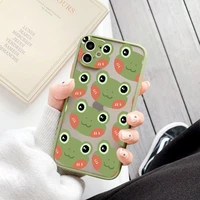 mint green funny the frog cute cartoon phone case for iphone xr xs max x 6s 7 6 8 plus 11 12 13 pro max se 2020 pc hard cover