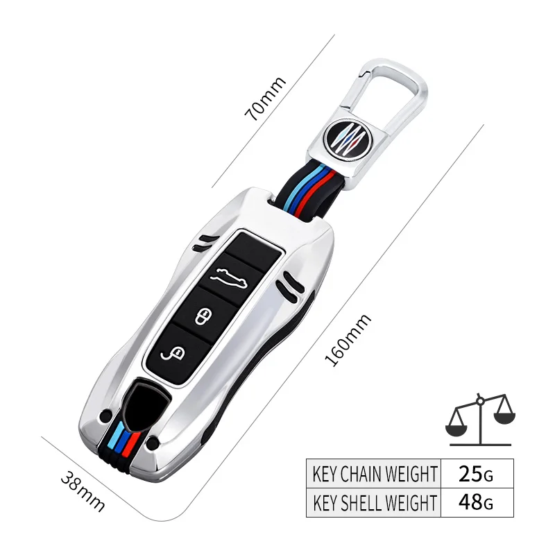 1x чехол для автомобильного ключа Porsche Panamera 2018 +/911 Carrera 2020 + /Taycan Cayenne 3 кнопки Smart Remote