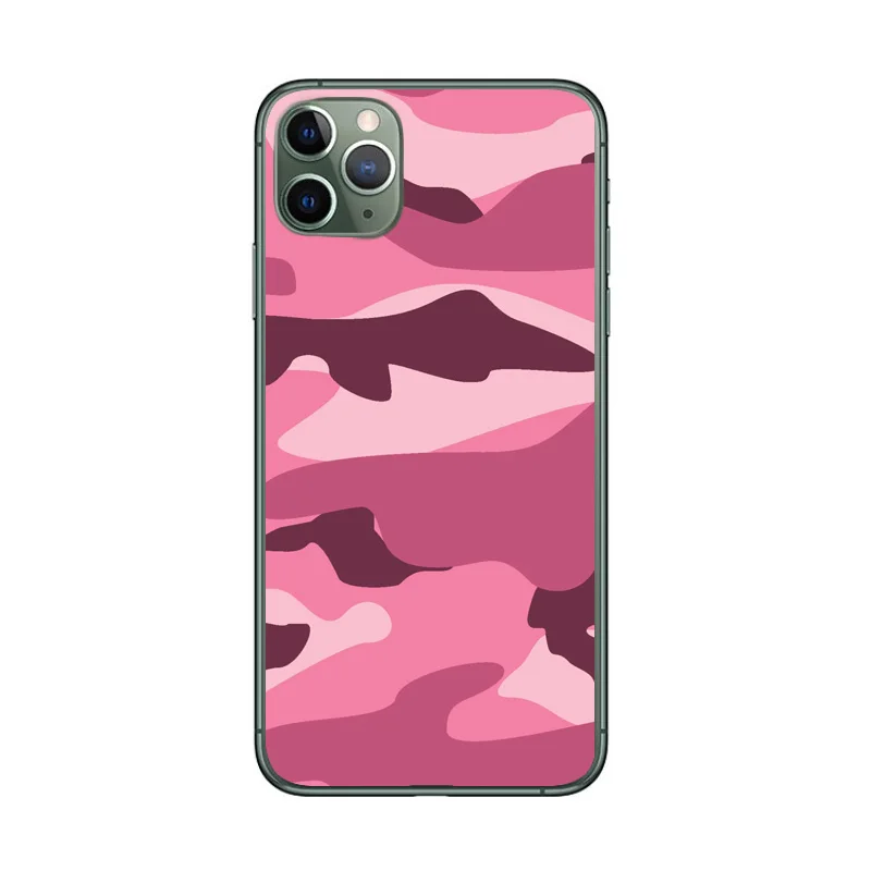 Камуфляжный мягкий чехол для iPhone 12 11 XR Pro Max X XS 6 7 8 6S Plus 5 5s se 2020 | Мобильные телефоны
