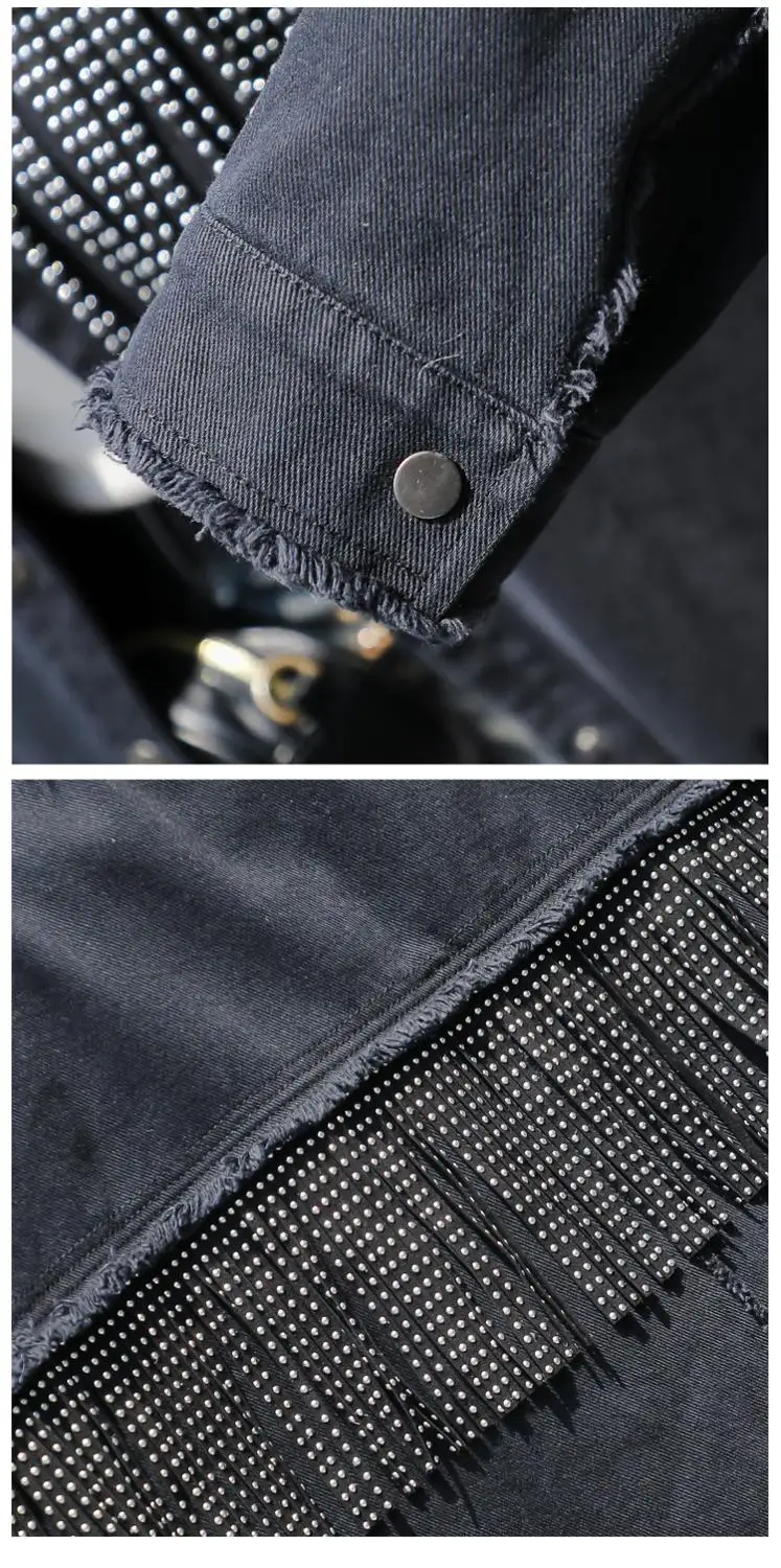 Новинка модная Свободная куртка Hebaoli в стиле пэчворк с кисточками и длинными