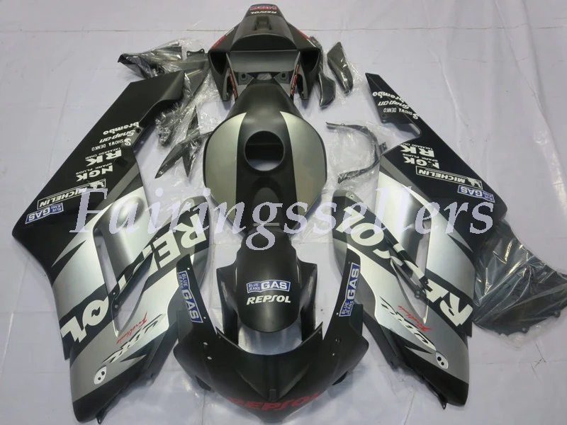 Литьевая форма) ABS Полный комплект обтекателя подходит для Honda CBR1000RR CBR1000 04 05 2004 2005 Обтекатели серый оранжевый Repsol