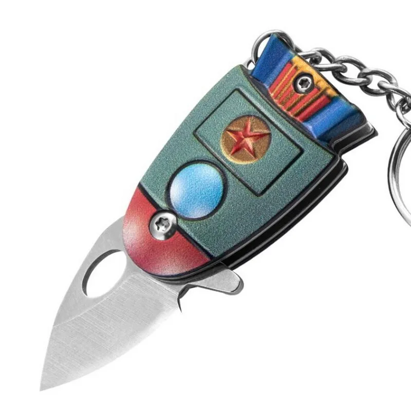 

Outdoor EDC Keychain Knife Multi-function Folding Tool Stainless Steel Portable Tool Mini Survival Pendant Personal Safety Tool