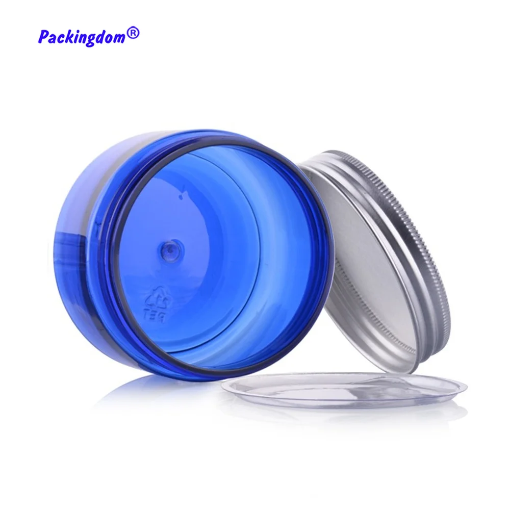 10 шт. Пластик банку голубые Косметические Контейнеры Алюминий Кепки банки с