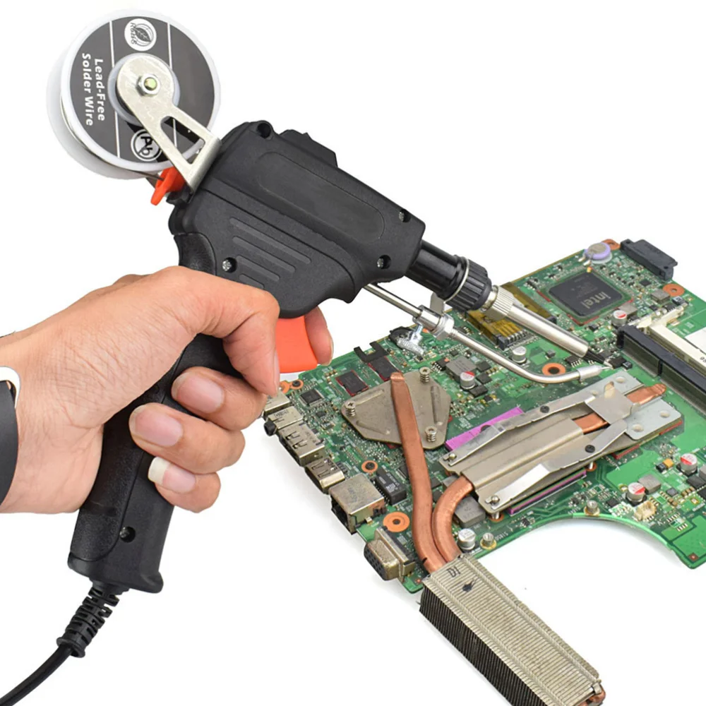 

220V 60W Electric Soldering Iron Kit Internal Heating Handheld Automatically Send Tin Welding Station Repair Tool with Switch (E