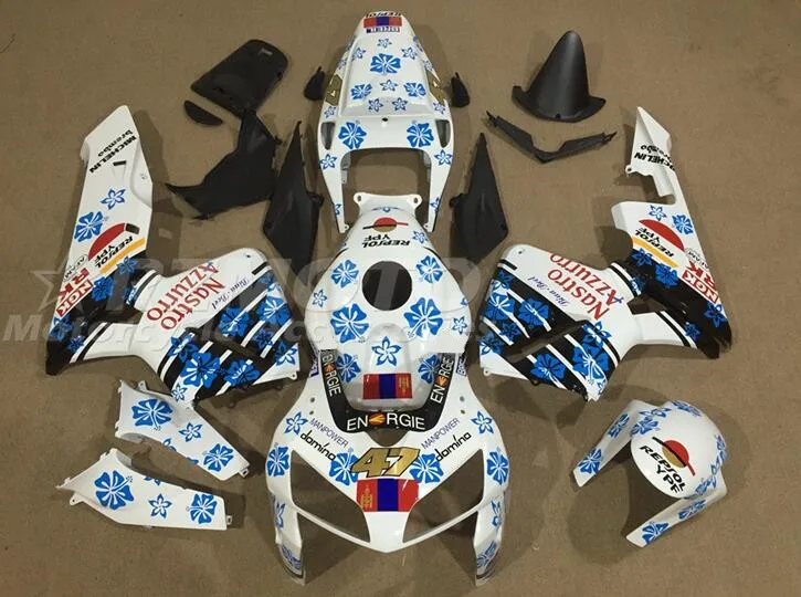 

4 Free Gifts Injection mold New ABS Fairings Kit Fit for HONDA CBR600RR F5 2005 2006 05 06 bodywork set White blue