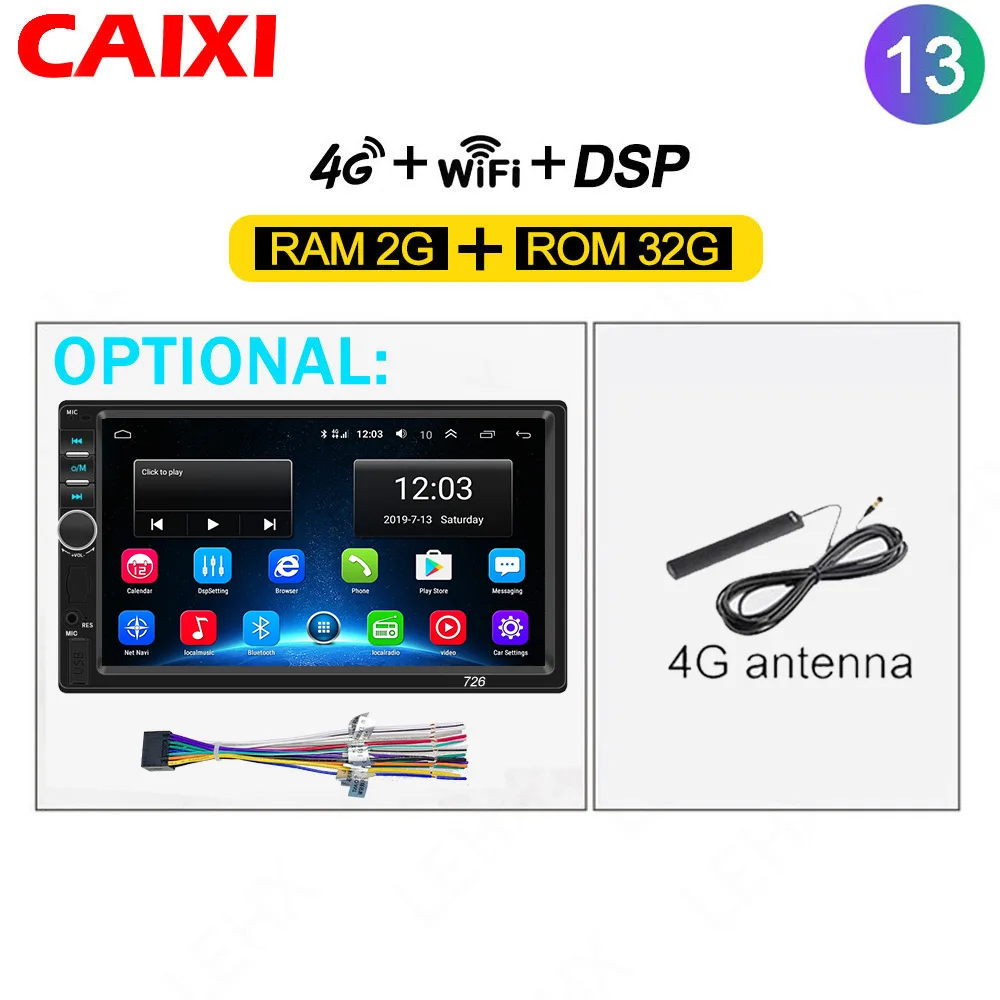 cx-726-32G-4G Автомобильный Android 8,1 стерео радио gps навигация Bluetooth wifi Универсальный 2din авто стерео радио четырехъядерный аудио мультимедиа воспроизведение - Цвет: cx-726-32G-4G