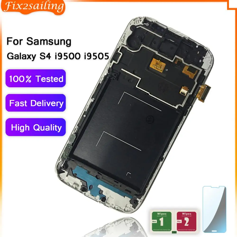 Рабочий ЖК дисплей fix2sail 100% для SAMSUNG Galaxy S4 GT I9505 I9500 i9505 i337 с сенсорным экраном и