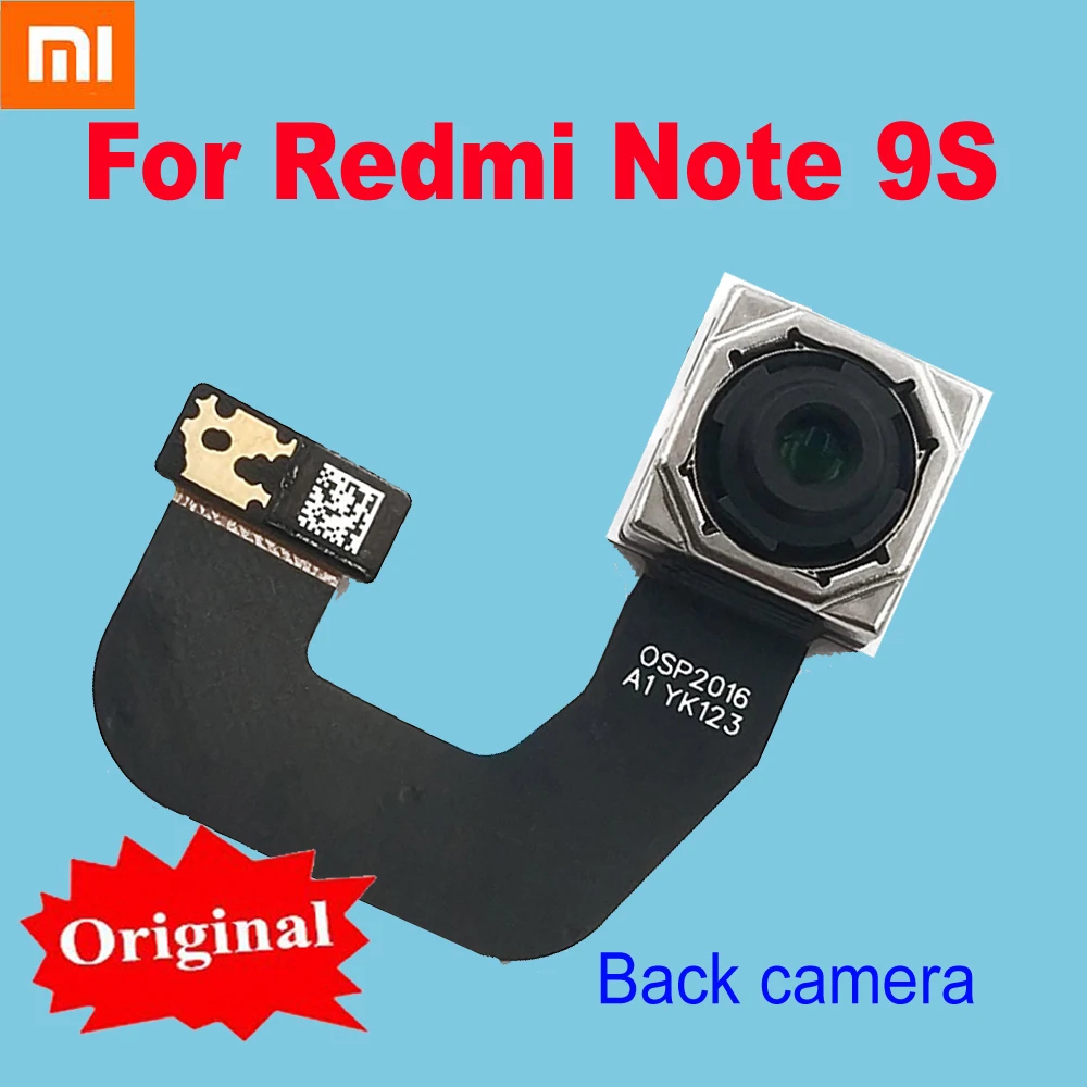 

100% Original Working Rear Back Camera For Xiaomi Redmi Note 9S Big Main Camera Module Phone flex cable Replacement Spare Parts