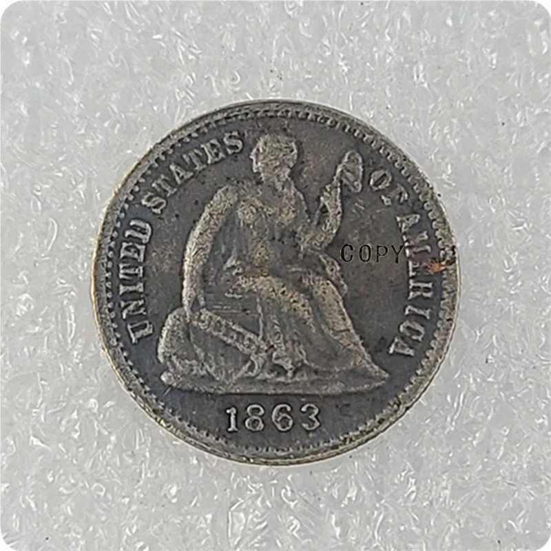 1863 1868 Соединенные Штаты 1/2 половинные копейки копия монет свободы|Безвалютные