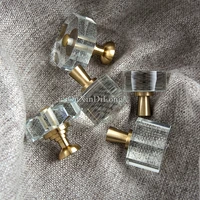 1pcs nordic brass crystal furniture handles drawer cupboard wardrobe door pulls furniture door knobs gf712