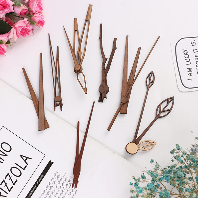 

Walnut Wall Clock Pointer DIY Hour Hand Minute Hand Second Hand Parts 12/14 Inch