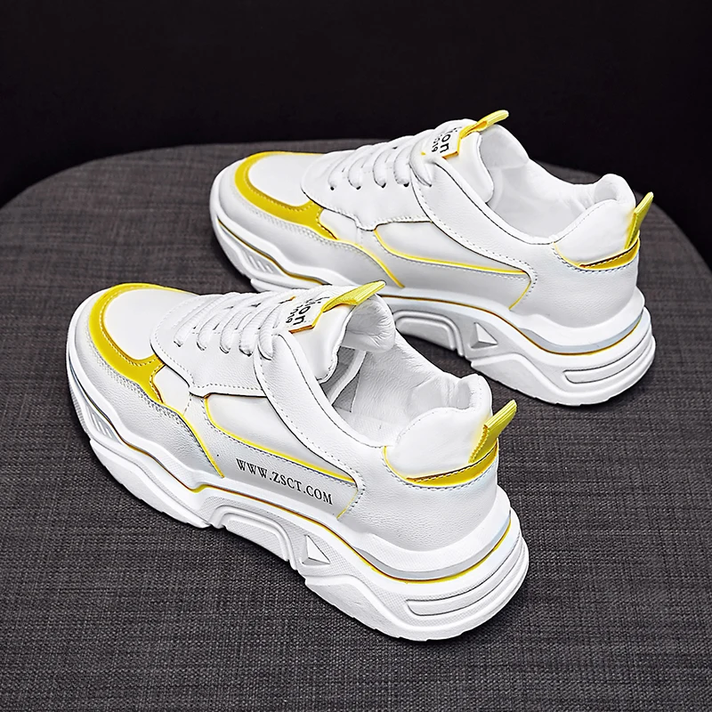 Женские кроссовки не сужающиеся книзу на платформе женские туфли танкетке