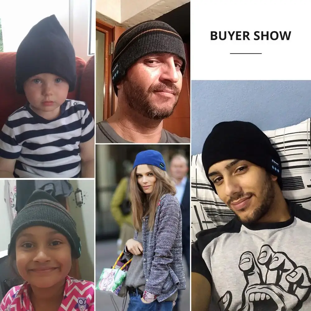 Bluetooth Beanie наушники шапка беспроводные наушники мягкая теплая шапка с микрофоном Музыка Mp3 гарнитура fone de ouvido для Umidigi Redmi 8A