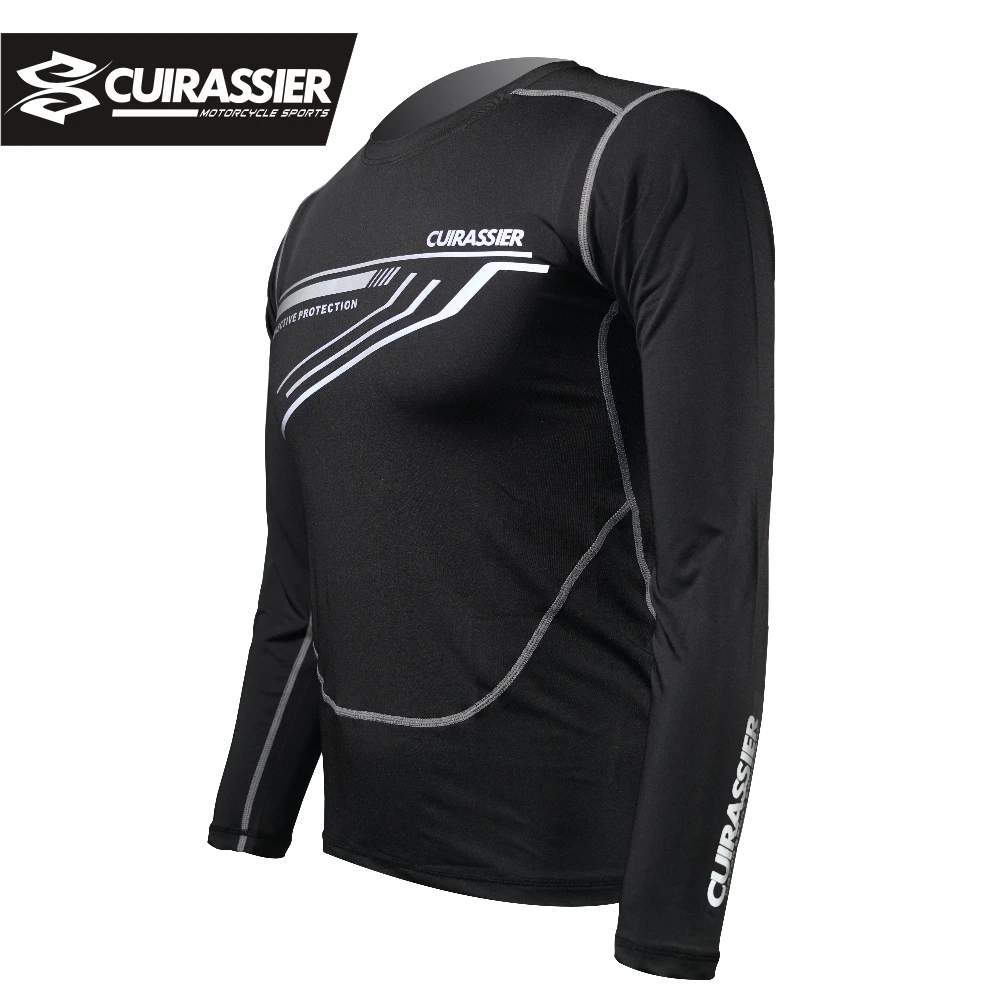 Cuirassier High Reflective LED Bright Quick Dry Underwear Motorcycle Skiing Armor Moisture absorption Winter Warm Shirts Men's |