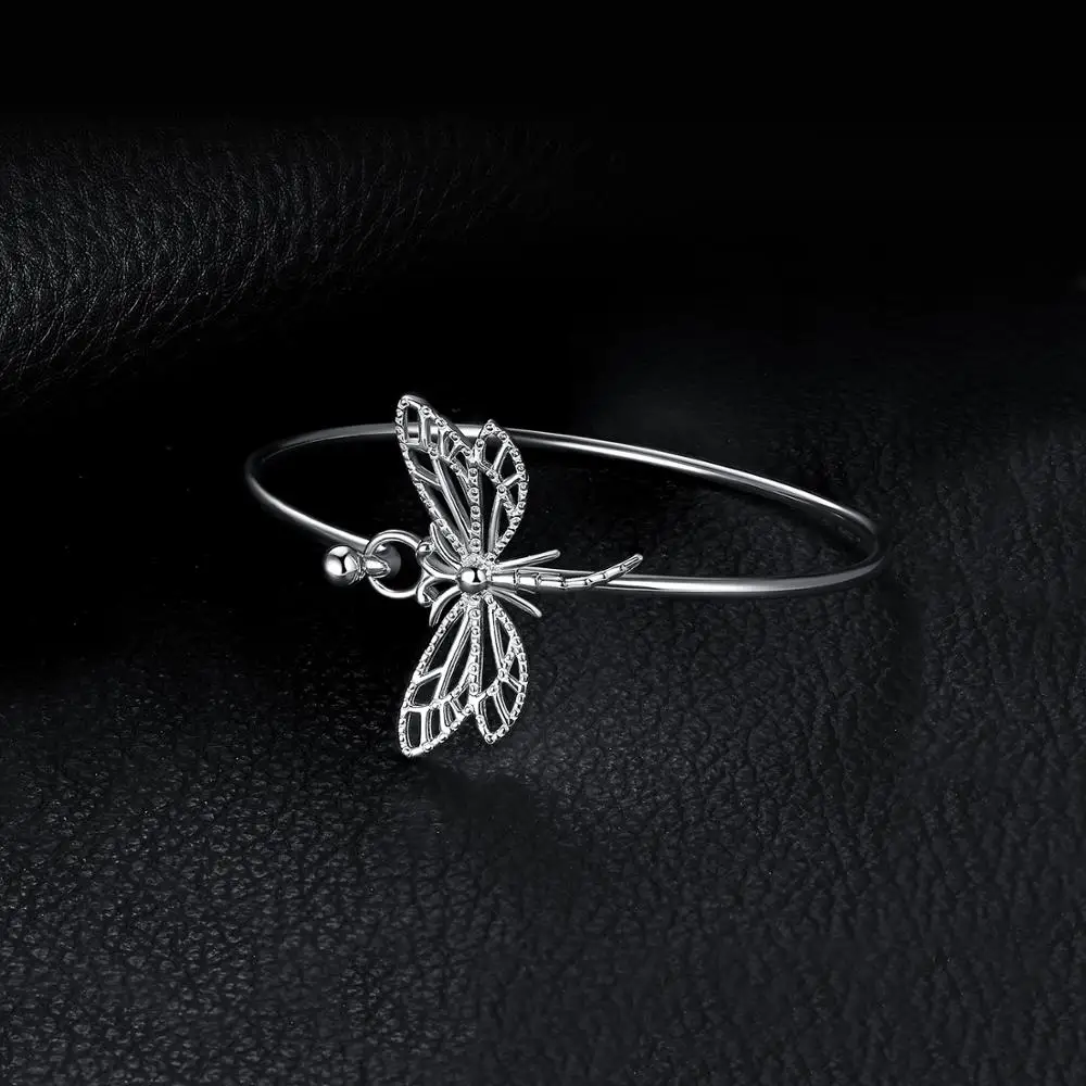 JewelryPalace Аутентичные 925 пробы серебряный Hollow Стрекоза Открыть Браслет Браслеты для Для женщин вечерние Модные Роскошные Ювелирные изделия Подарки