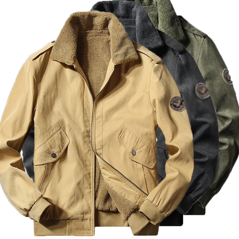 

Men Fashion Winter Warm Jacket Male Fleece Parkas Jacket Coat Men Outfit Casual Tactical Army Thick Bomber Jacket Clothing M-5XL