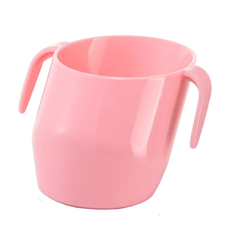 200ML Children Baby Water Cup Kids Training Feeding with Handle Safe Leakproof Drinking Slanted Wash | Мать и ребенок