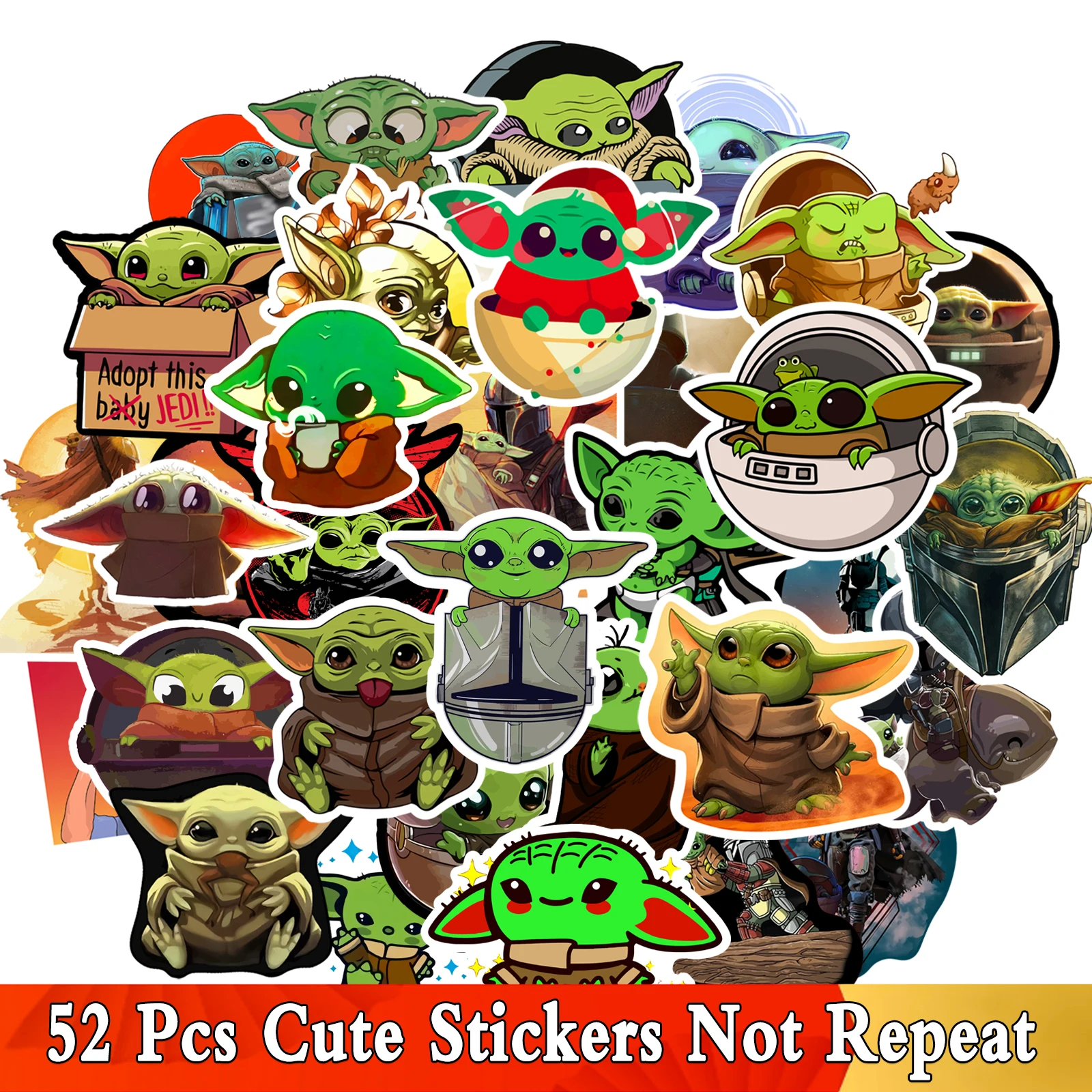 Забавные мультяшные наклейки JDM 52/25 шт. в партии милые для велосипеда ноутбука