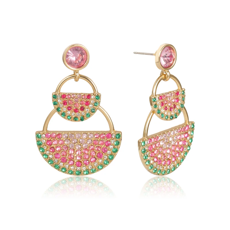 Найти меня Многослойные полукруглый сплав свисающие серьги для женщин Цвет