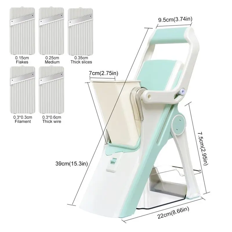 

5 In 1 Vegetable Slicer Fruit Cutter Food Chopper Meat Slicer Adjustable Multislicer Grater For Kitchen Convenience