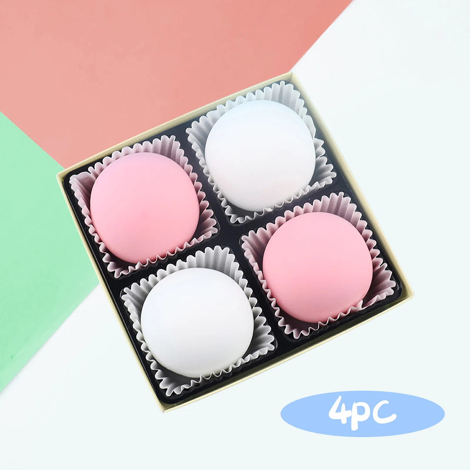 

4PC Stress Relief Solid Color Squeezing Ball Toy Gift for Children and Adult Toy Anti Stress Balls Hand Squeeze Fidget Toy