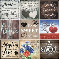 diy 5d diamond painting home sweet home full square drill diamond embroidery text picture rhinestone mosaic home decor gift