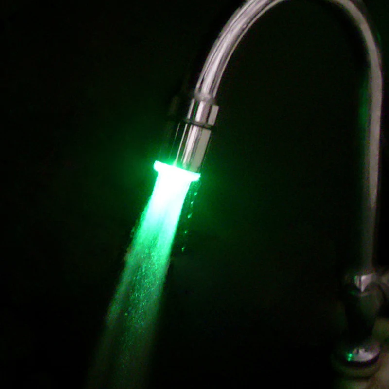 

LED Water Faucet Kitchen Bathroom Tap Faucet Nozzle Head Change Temperature Sensor Light Faucet Kitchen Accessories