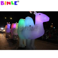 3m walkable giant inflatable camel costumes with led lights animal suits for street carnival parade festival party decoration