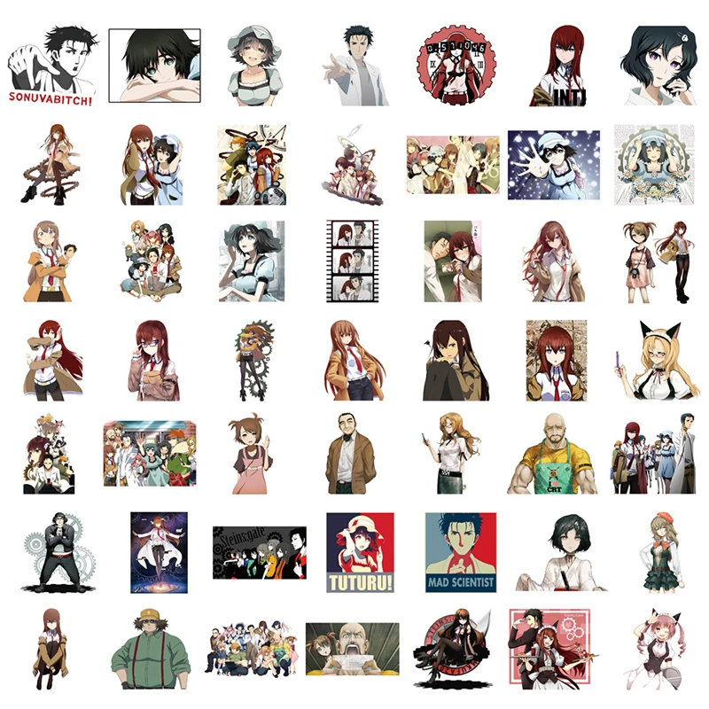 10/50 шт./набор Мультяшные аниме-наклейки на шлем скейтборд