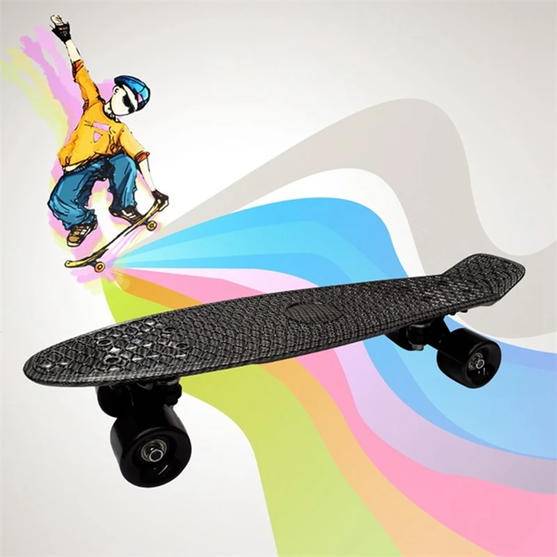 

Hot-Penny Board Flexible Plastic Cruiser Board Mini Skateboards For Beginners Or Professional with High Rebound PU Wheels 1