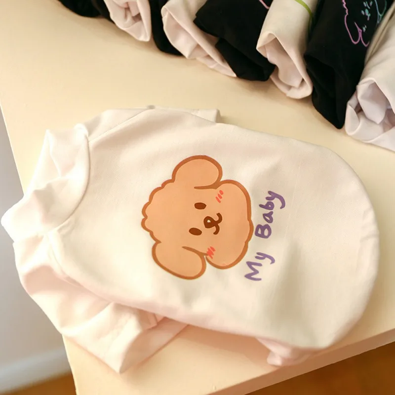 

Cute Print Small Dog Clothes Pet Cartoon T Shirt Vest For Cat Chihuahua Puppy Cat Pullover Dogs T-shirt Soft Pets Clothing