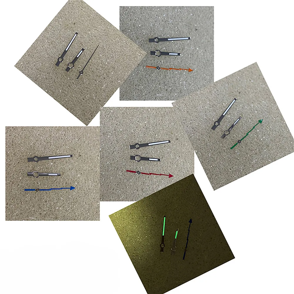 Часы стрелки указатели зеленые светящиеся иглы для движения NH35/NH36|Стрелки часов|