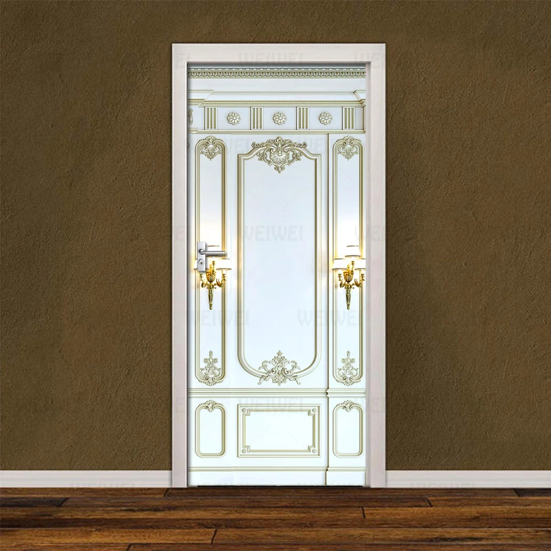 Самоклеящиеся 3D дверные наклейки из ПВХ водонепроницаемые съемные