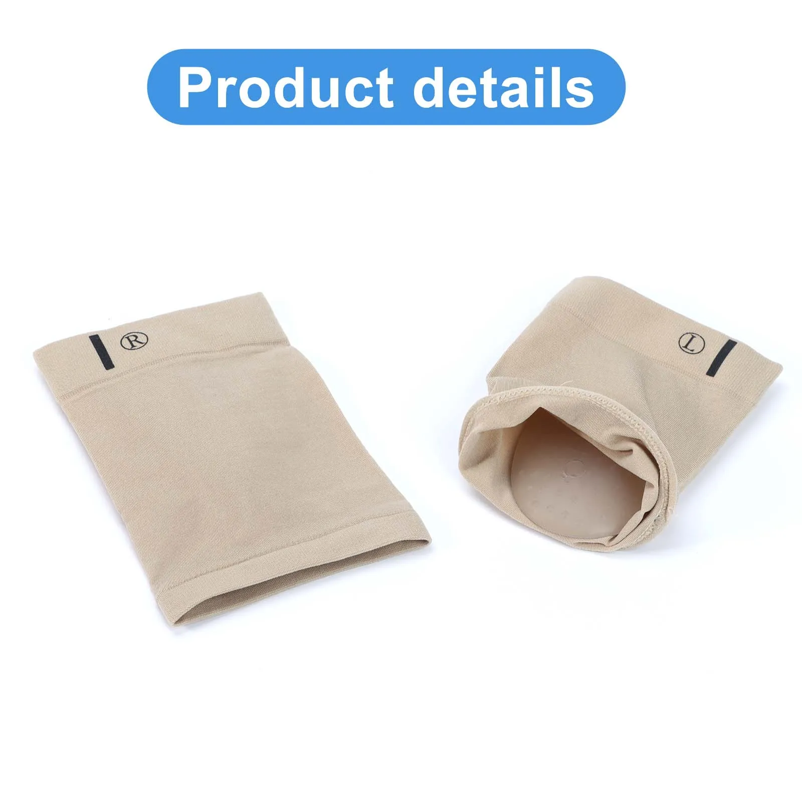 

2 Pairs Arch Support Sleeves with Gel Pad Inside Metatarsal Compression Arch Sup