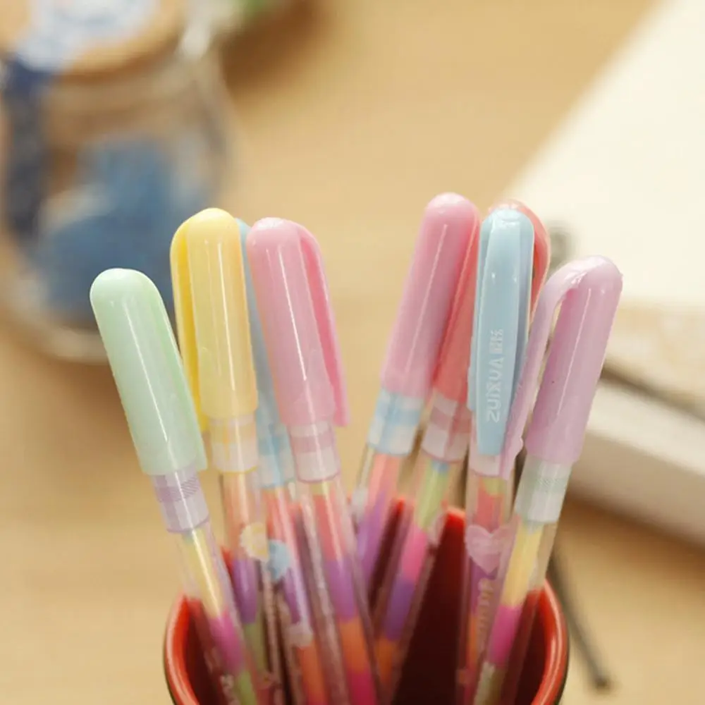 

3pcs Creative Korea Style Stationery Beautiful Colorful Painting Rainbow School Fashion Supplies Gel Pens Pens Writing Offi S4H8