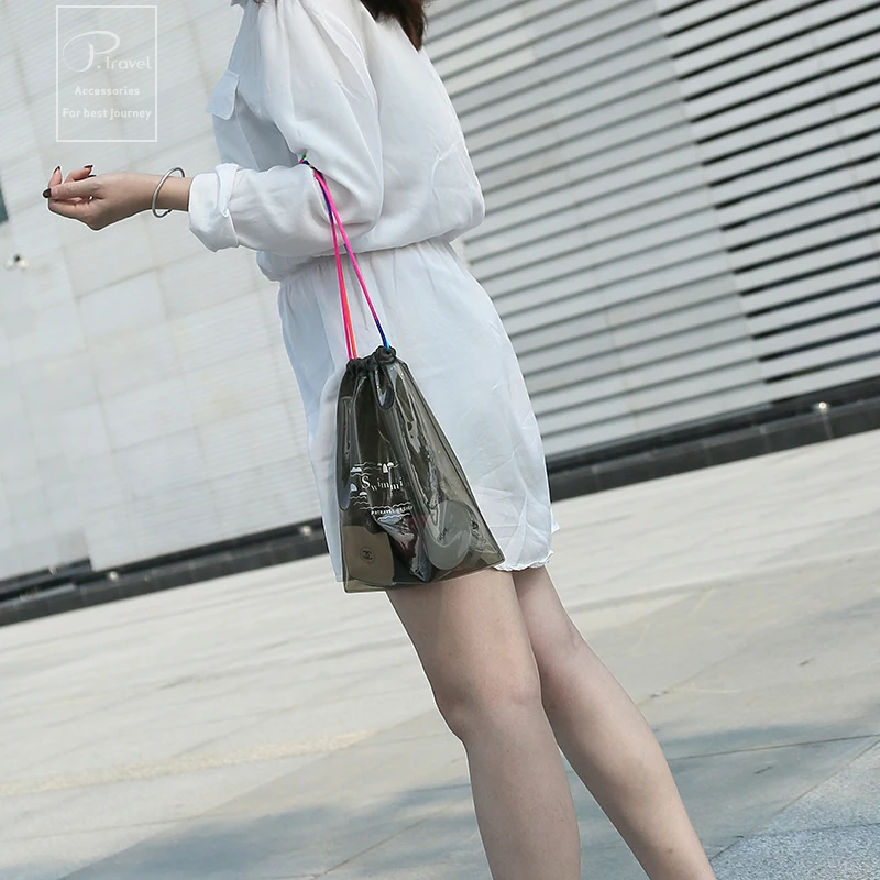 

P.Travel New Beach Bag Bundle Mouth Storage Bag Jelly Bag Environmental Protection Tasteless EVA Waterproof Food Storage Bag