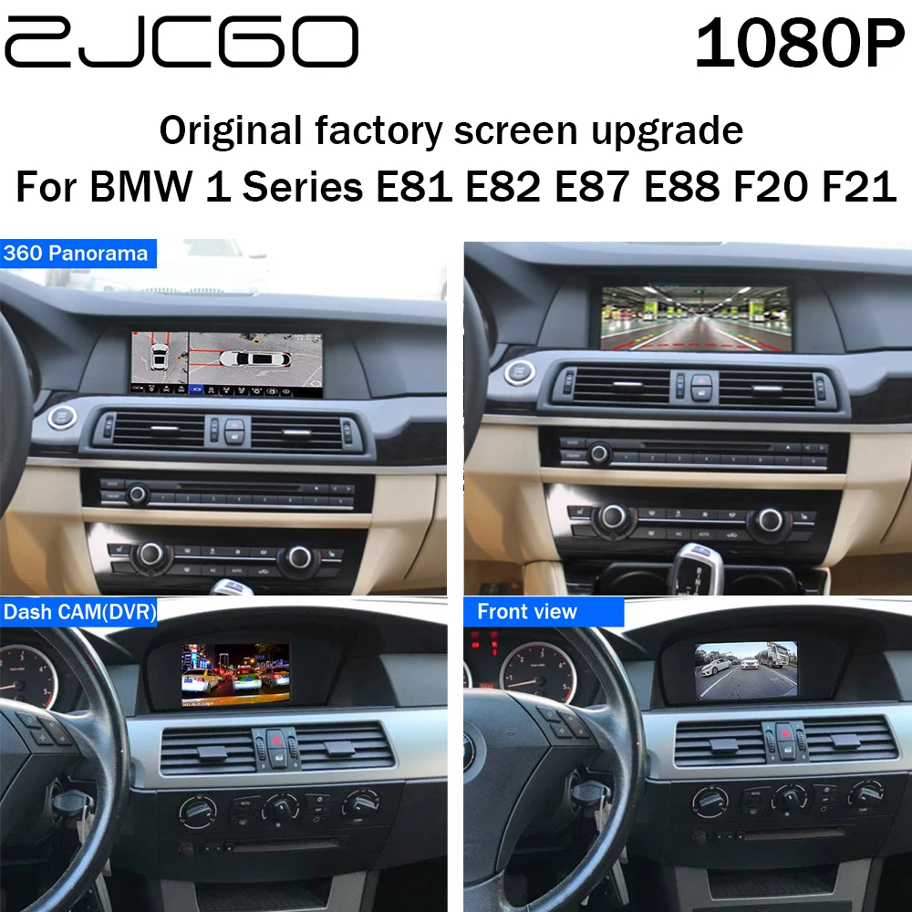 ZJCGO Factory Screen Upgrade Car Front Rear View Dash Cam DVR 360 Panorama Camera Interface for BMW 5 Series E60 E61 F07 F10 F11