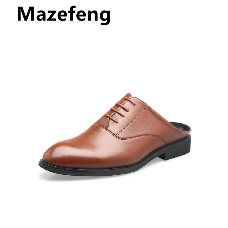 Обувь Mazefeng для мужчин увеличения летние тапочки мужские простые повседневные