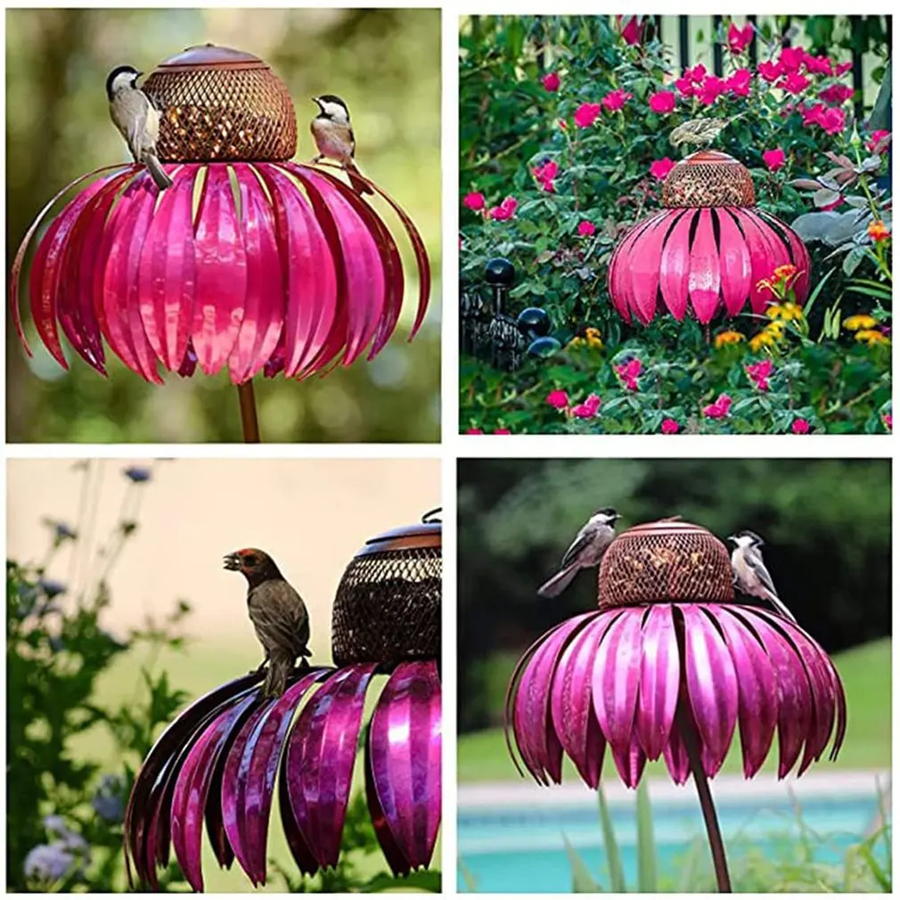 Садовая кормушка для птиц лепестки Sahpe Sensation розовая кормления дикая беседка