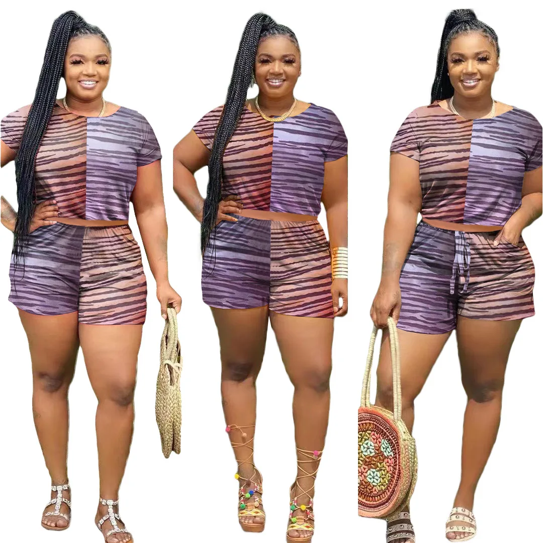 

Футболка с короткими рукавами с леопардовым принтом для женщин; Комплект из 2 предметов; Свитер, надеваемый через голову; Свитер с круглым во...